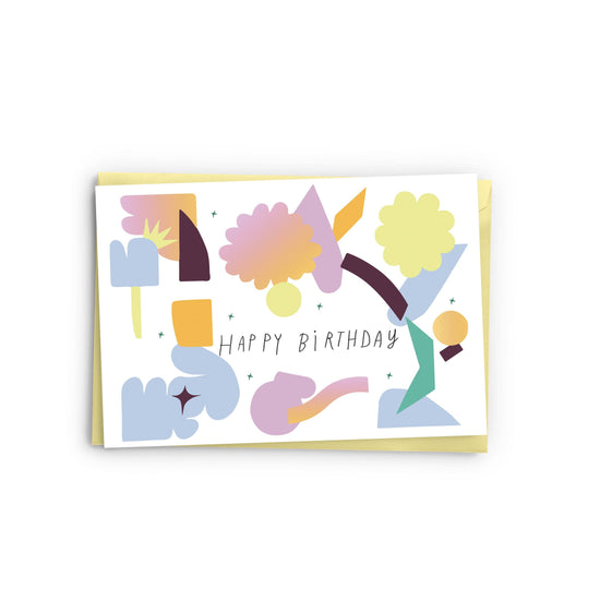 Happy Birthday Shapes Greeting Card