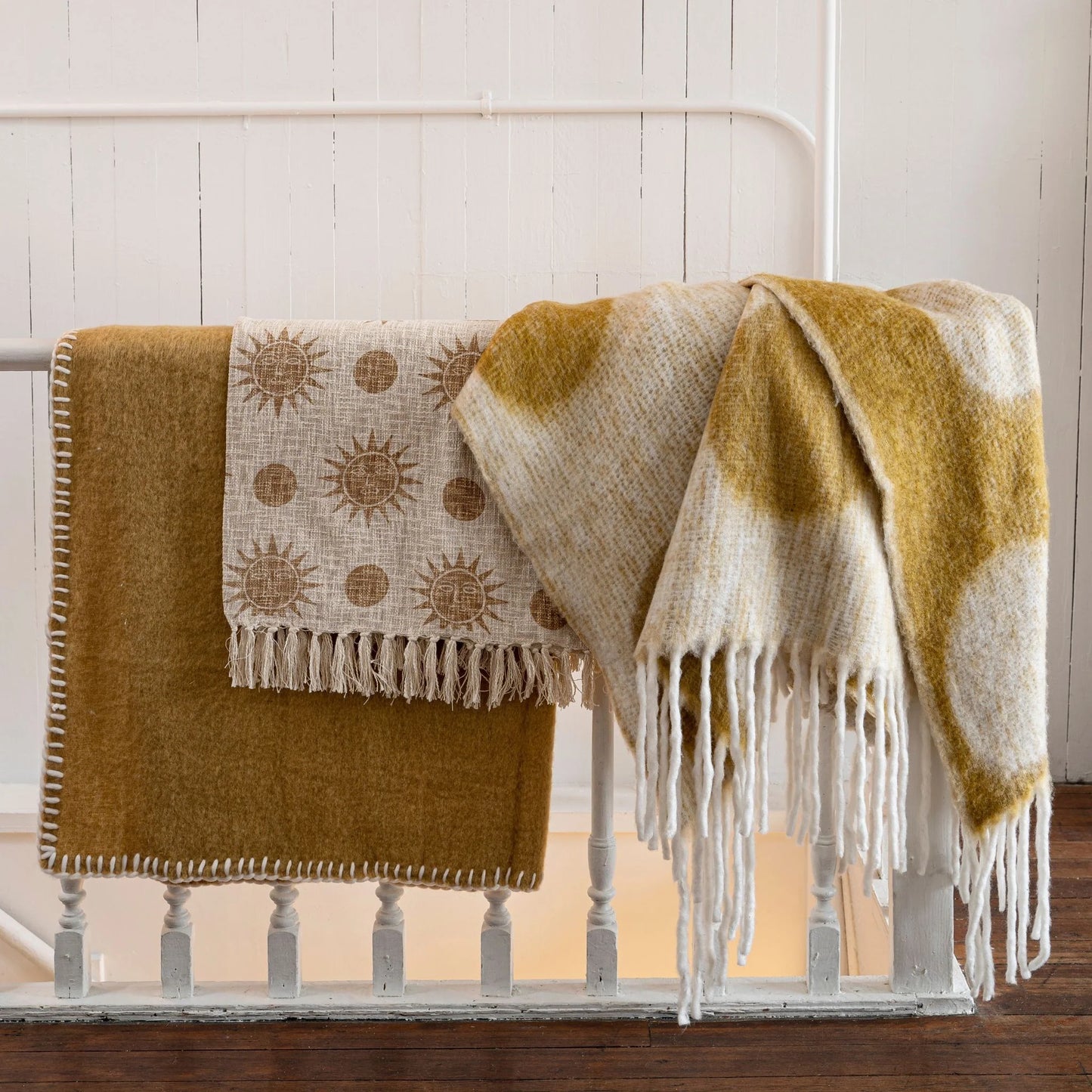 Golden Sunshine Throw Blanket