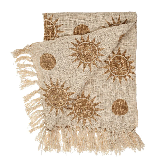 Golden Sunshine Throw Blanket