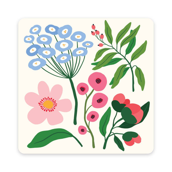 Botanical Bliss Mini Note Card Set with Stickers | 12 cards