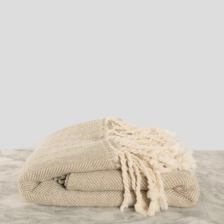 Broadway Throw Blanket | Linen & Turkish Cotton