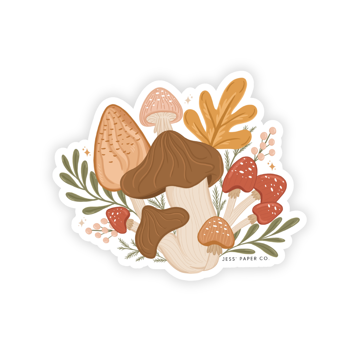 Wild Mushrooms Sticker