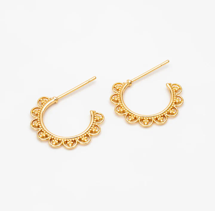 Bailey Filigree Earrings - Gold