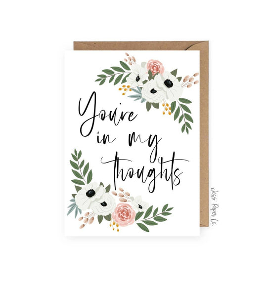 “You're in my Thoughts” Condolences Card