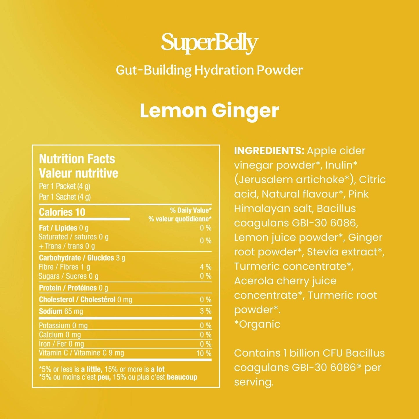 SuperBelly Hydration & Gut Mix - Lemon Ginger