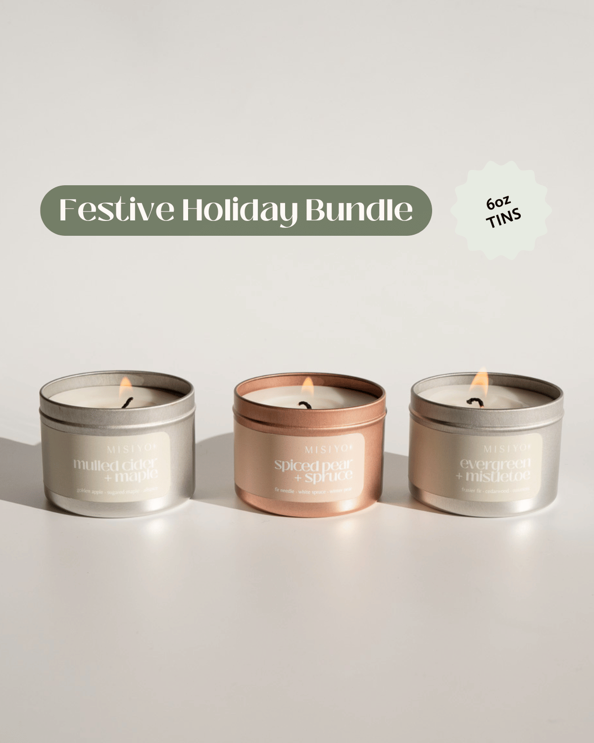 Festive Holiday Bundle | 6oz tins