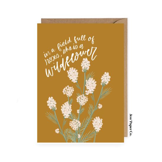 "She is a Wildflower" Greeting Card