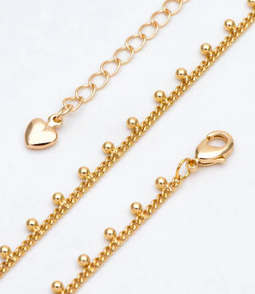 Bailey Bead Chain Layering Necklace - Gold