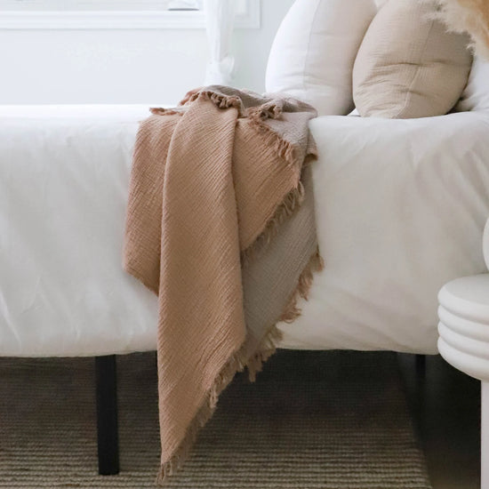 Crinkle Throw Blanket | Turkish Cotton