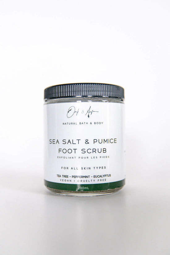 Sea Salt & Pumice Foot Scrub: Tea Tree - Peppermint - Eucalyptus