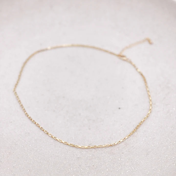 Vanessa Box Chain - Gold Layering Necklace
