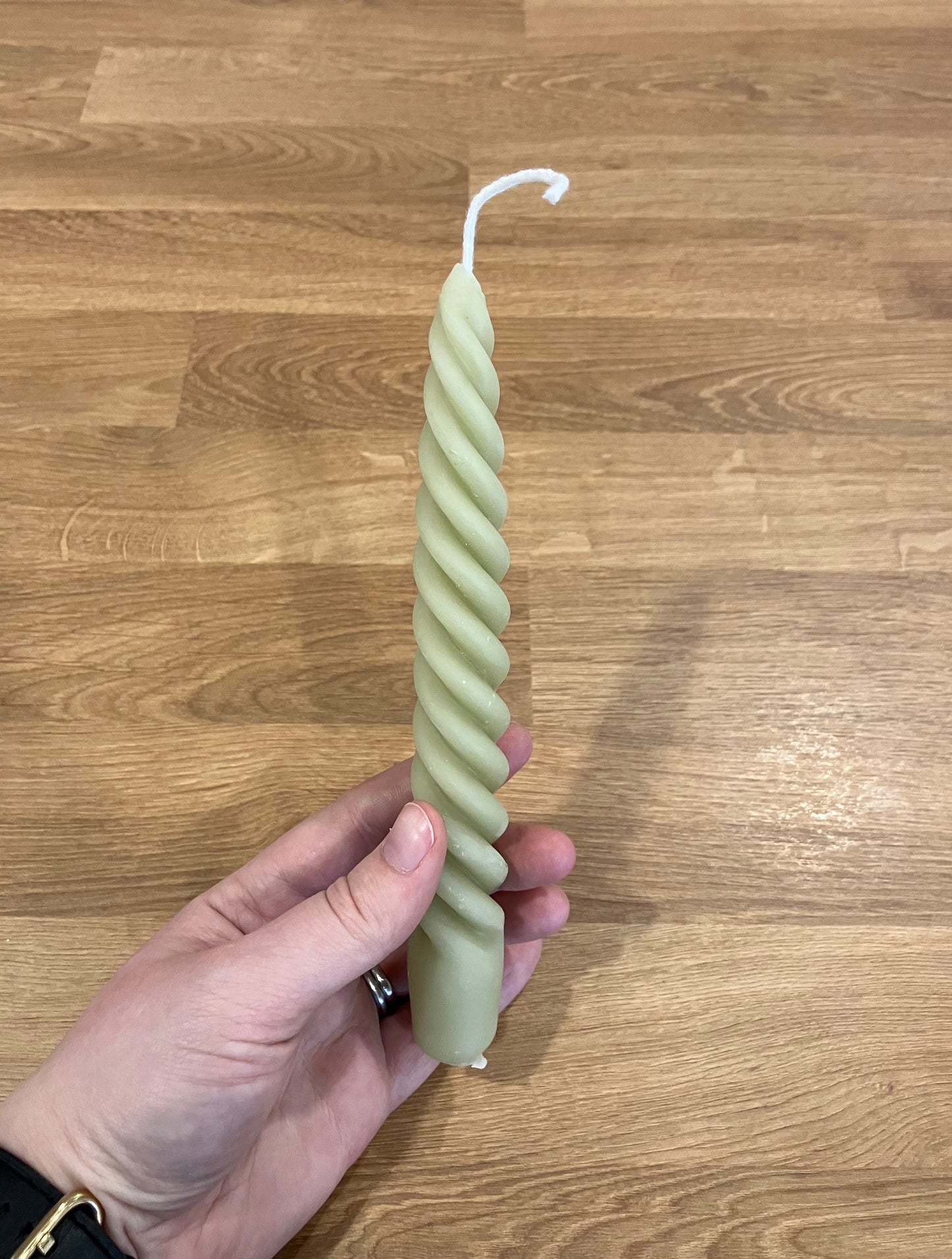 Tight Spiral Beeswax Taper Candle | 7.5"