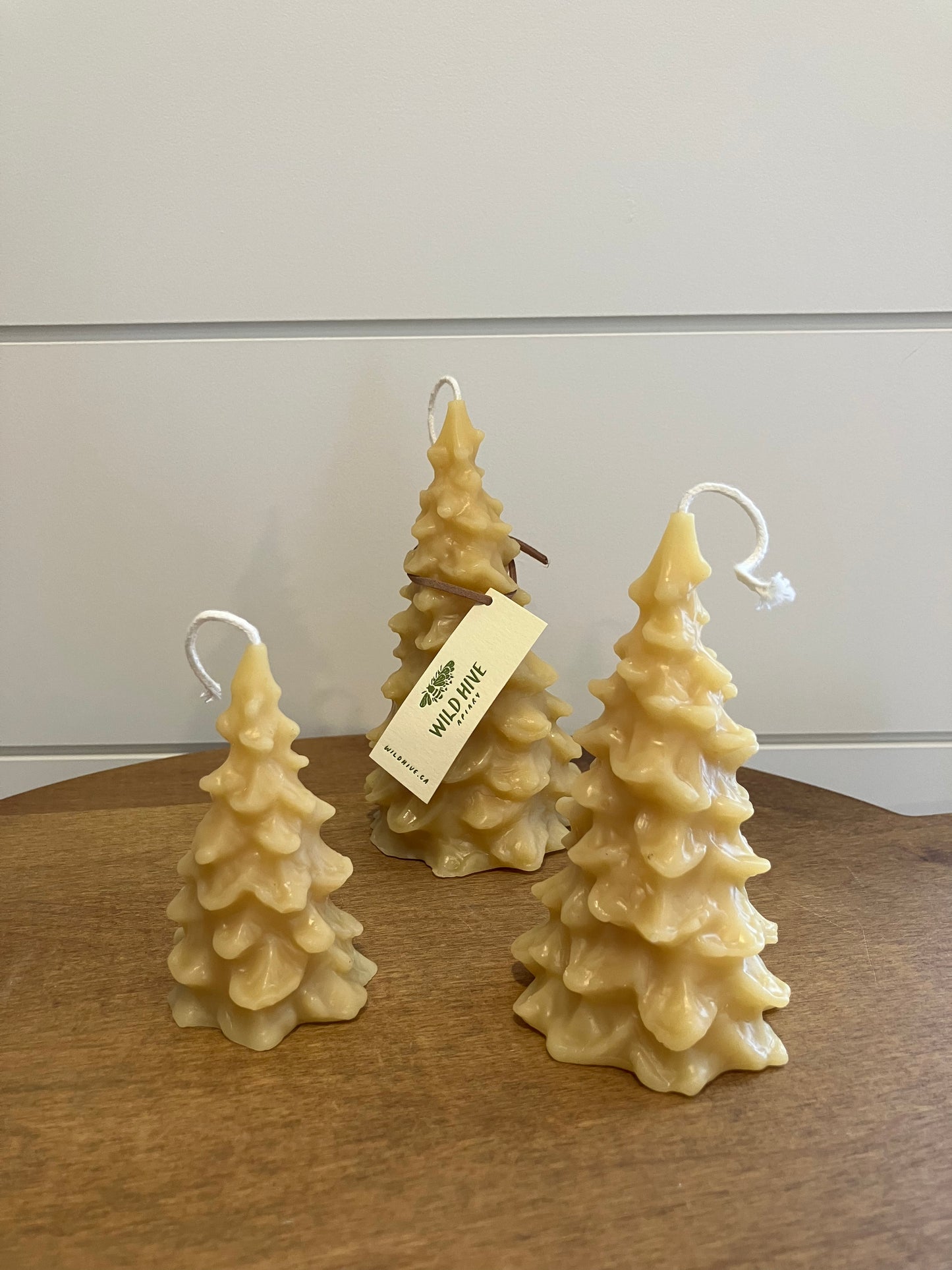 Beeswax Christmas Tree Candle Set