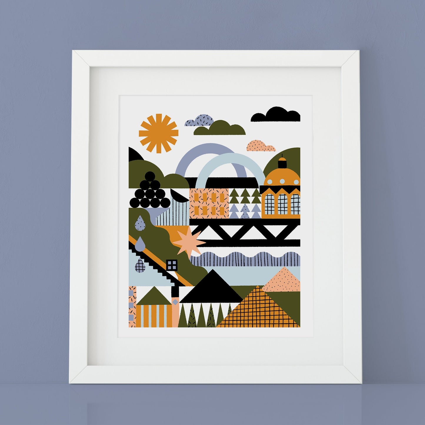Abstract Edmonton 8"x10" Art Print