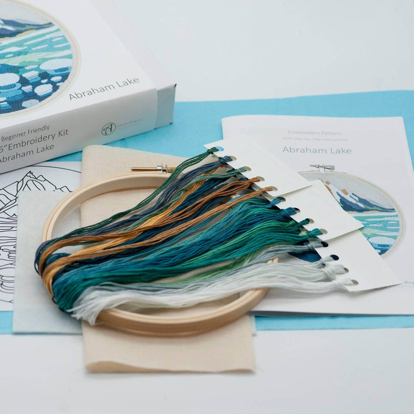 Abraham Lake Frozen Bubbles Embroidery Kit - Embroidery KitsAngiels ArtMisiyo Candle Co