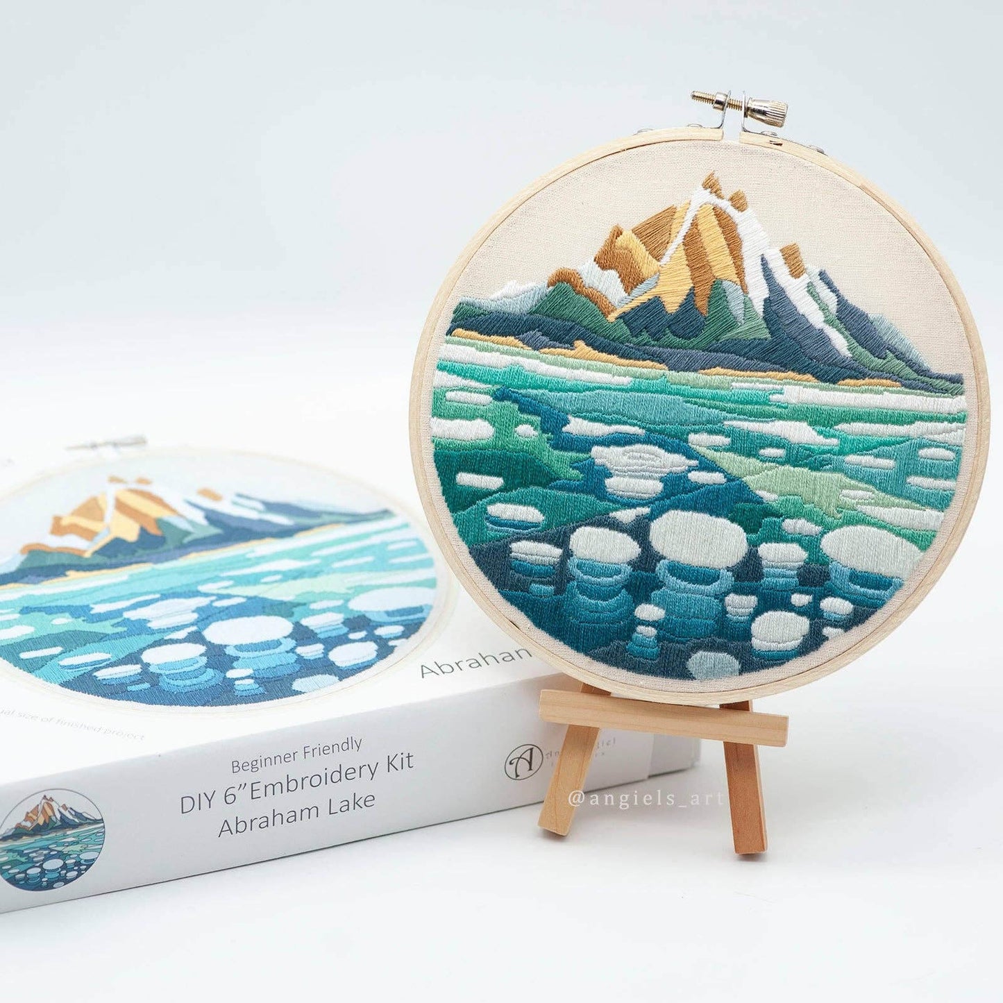 Abraham Lake Frozen Bubbles Embroidery Kit - Embroidery KitsAngiels ArtMisiyo Candle Co