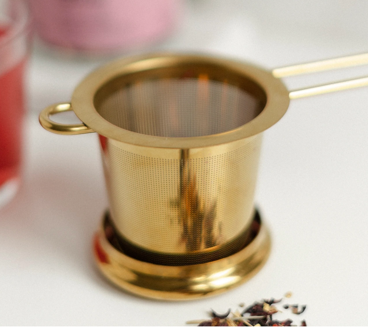 Fancy Gold Tea Strainer