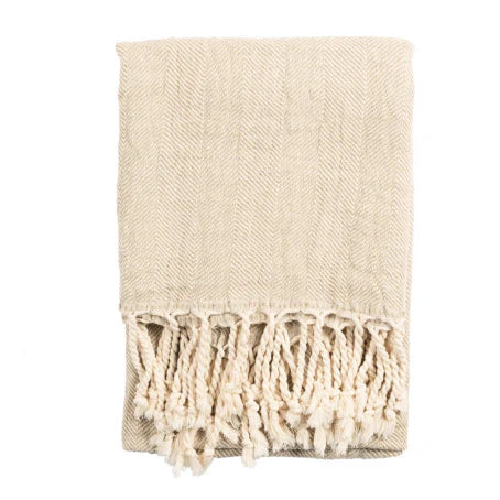 Broadway Throw Blanket | Linen & Turkish Cotton