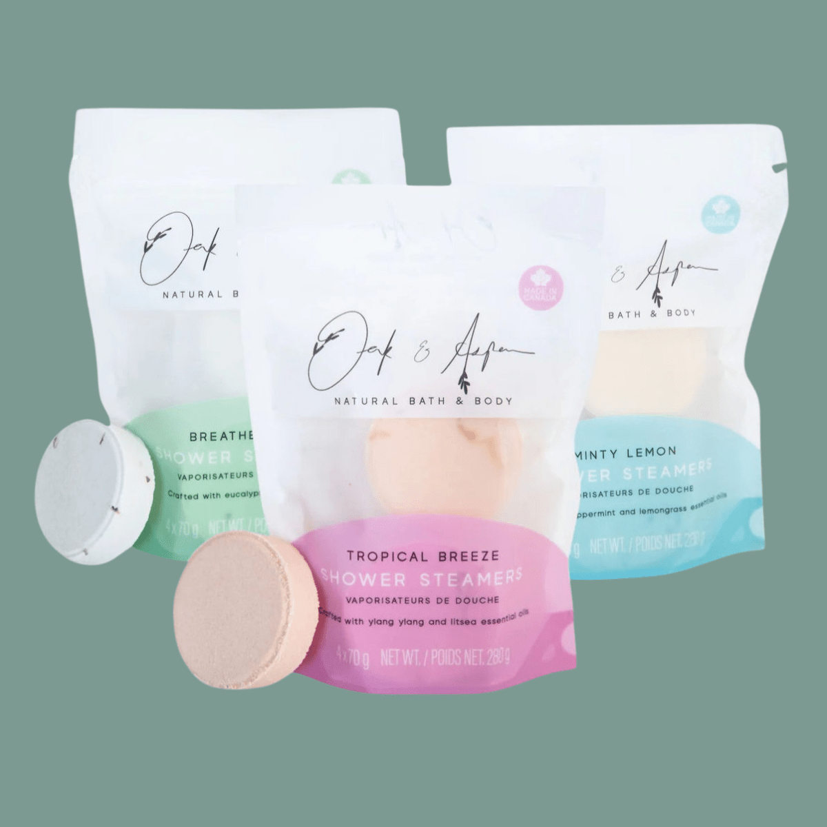 Aromatherapy Shower Steamers 4 pack | made with essential oils - Shower SteamersOak & Aspen SoaperyMisiyo Candle Co