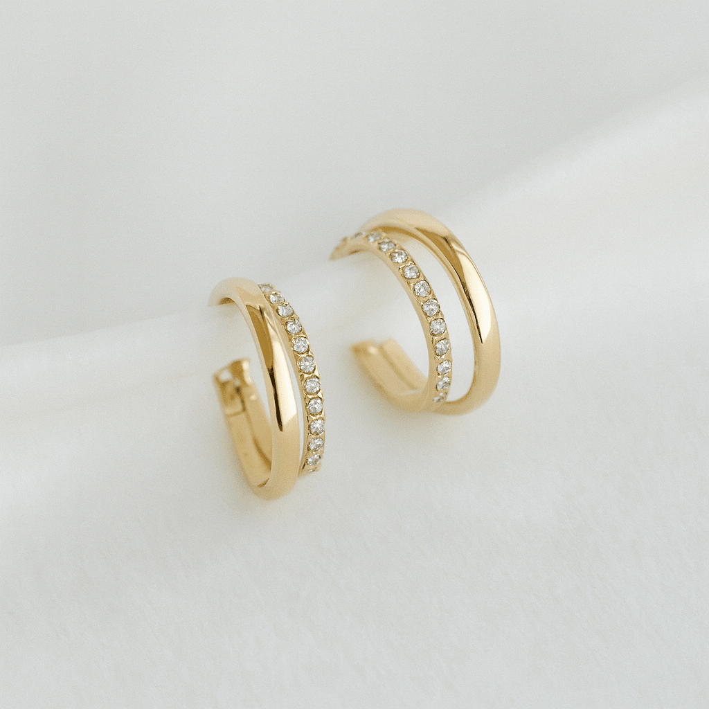 Aurelle Hoop Earrings - EarringsPETITE GOLDMisiyo Candle Co