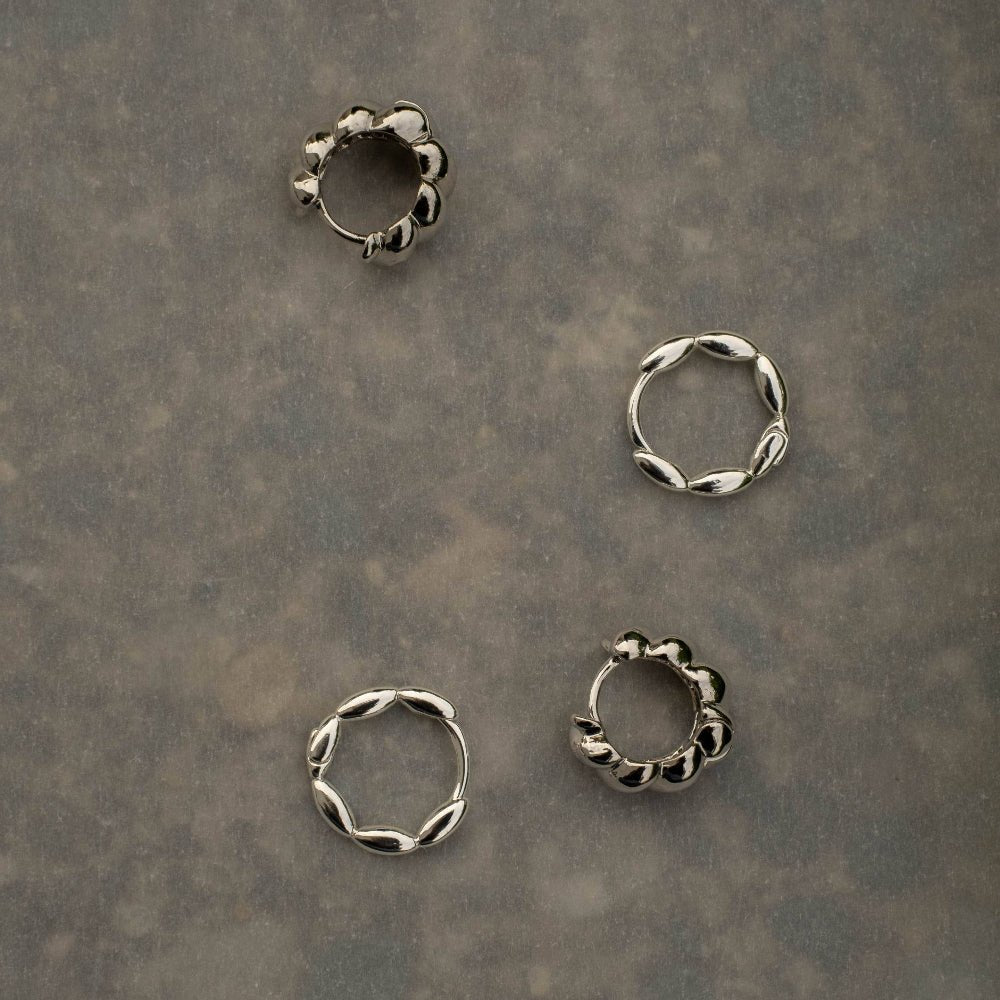 Aurora Sterling Silver Hoop Earrings | Set of 2 - EarringsHunter & HareFR-ATBHSMisiyo Candle Co