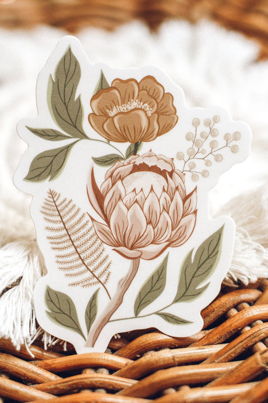 Vintage Floral Sticker