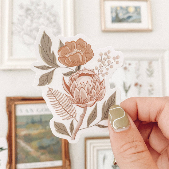 Vintage Floral Sticker