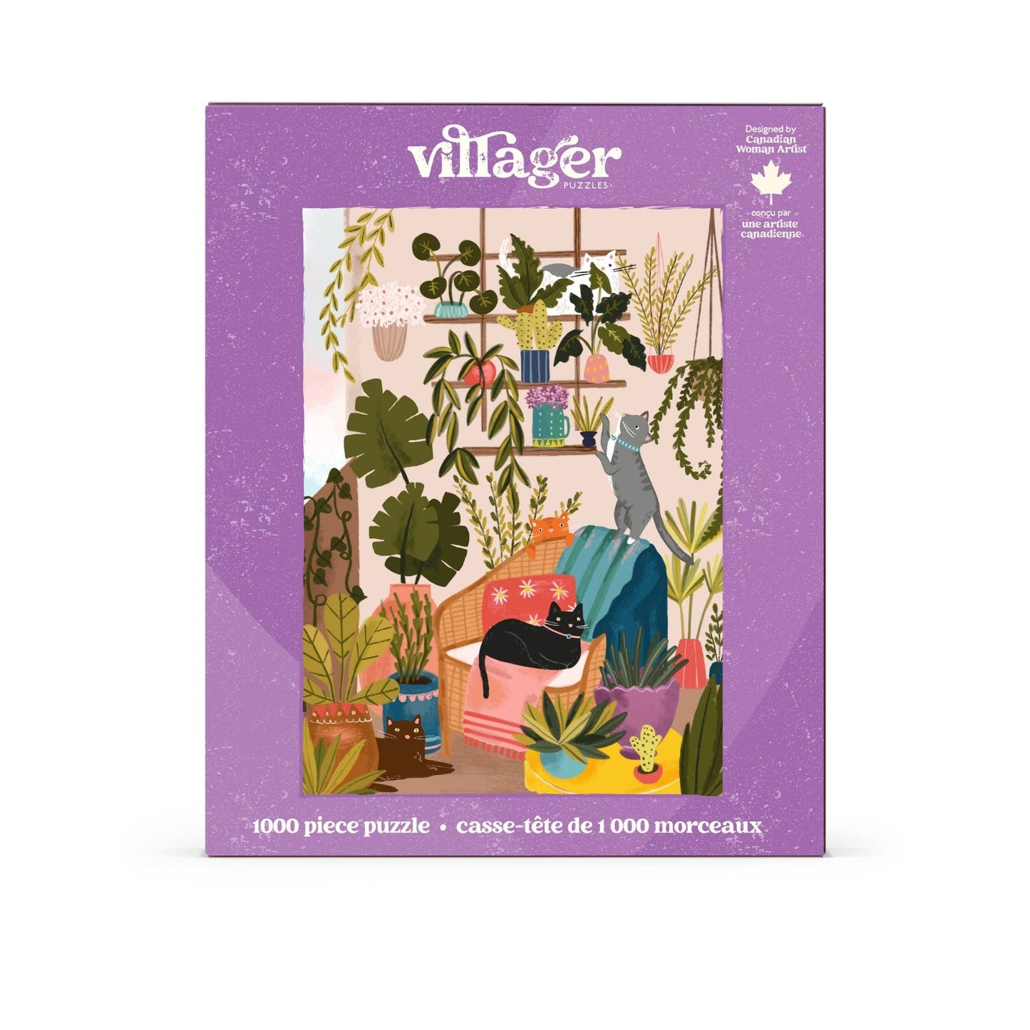 Balcony Cats | 1000-Piece Puzzle | Designed in Canada - PuzzlesVillager PuzzlesVPBCATC01Misiyo Candle Co