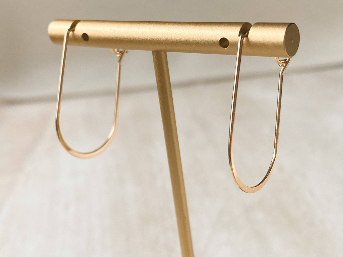 Barely There Gold Hoop Earrings - EarringsAgaveh girlBAR-GOL-20Misiyo Candle Co