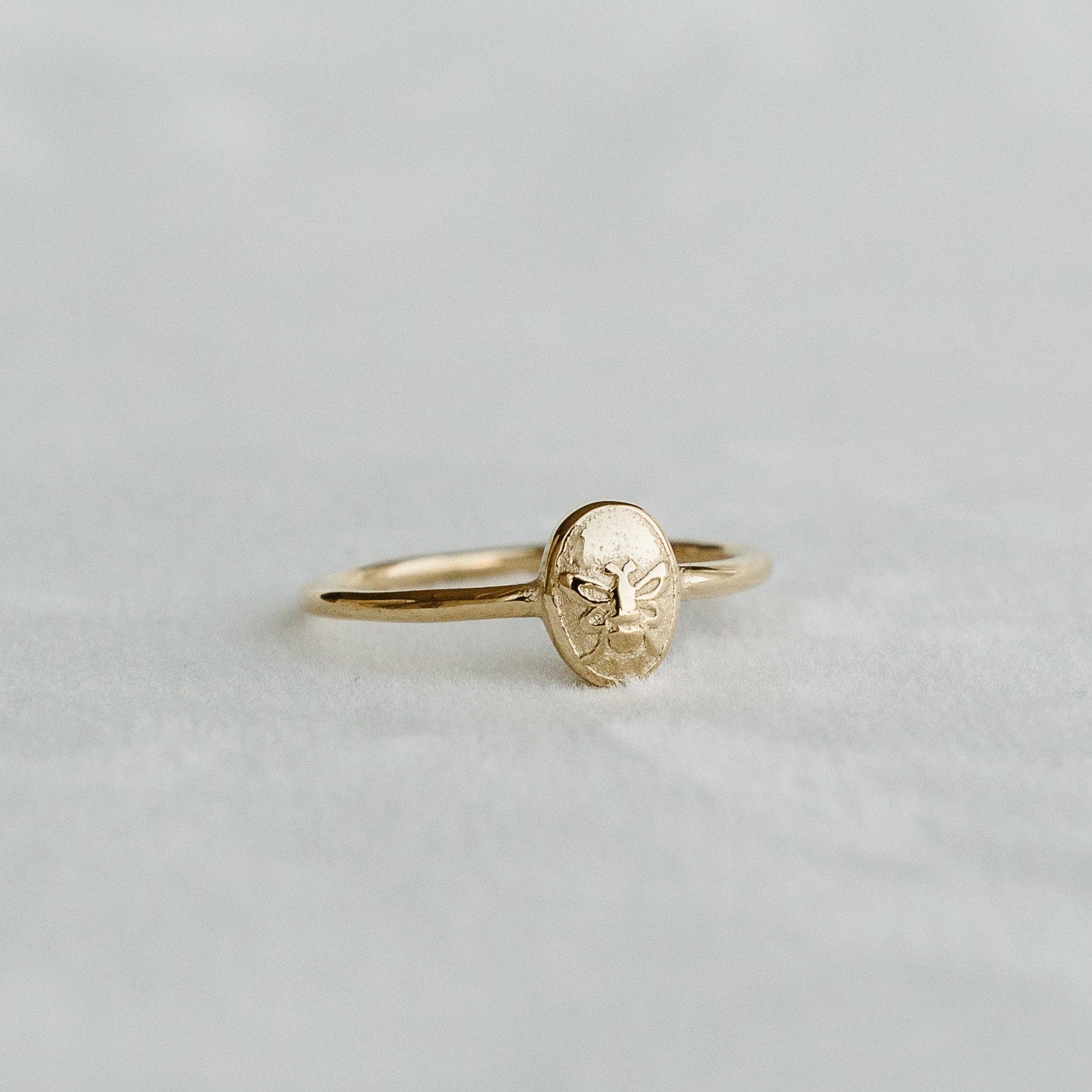 Bee Signet Ring - RingsPETITE GOLDMisiyo Candle Co