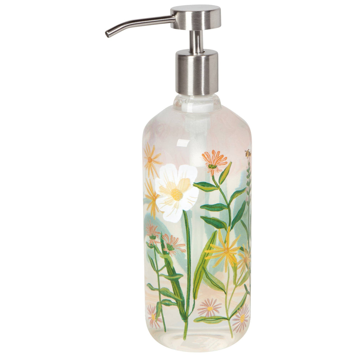 Bees & Blooms Glass Soap Pump - Bath AccessoriesDanicaNBA1775DMisiyo Candle Co