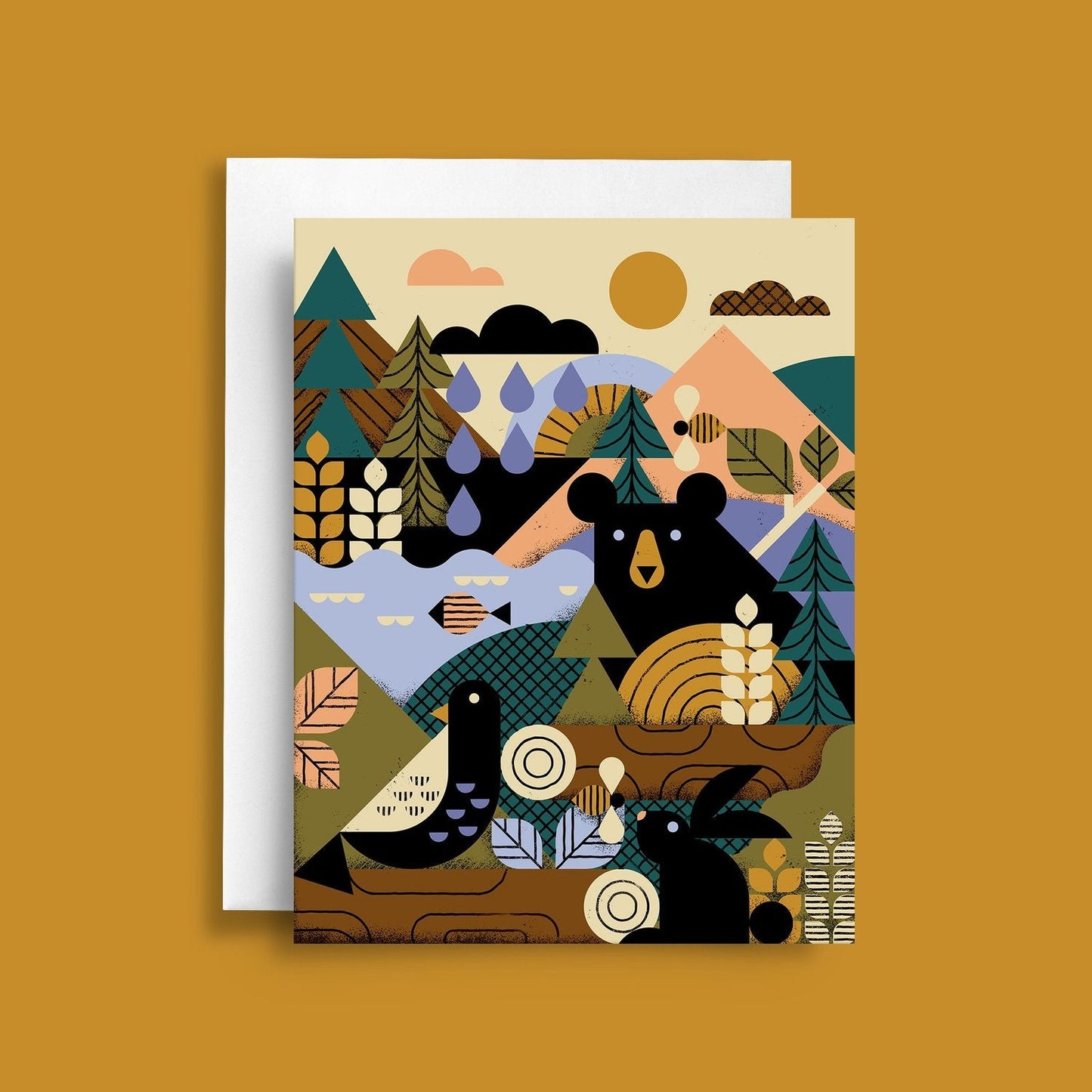 Birds, Bees, Bears & Hares | Blank Greeting Card - Greeting & Note CardsNatasia MakesBLNK006Misiyo Candle Co