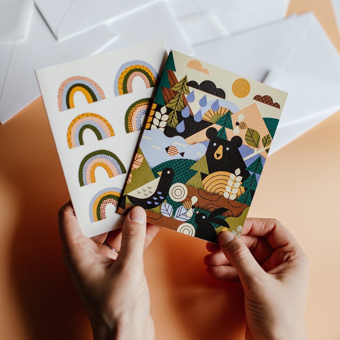 Birds, Bees, Bears & Hares | Blank Greeting Card - Greeting & Note CardsNatasia MakesBLNK006Misiyo Candle Co