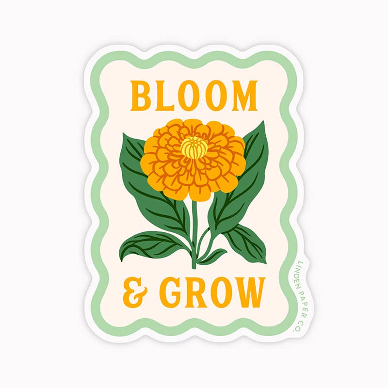 Bloom & Grow | Clear Vinyl Sticker - StickersLinden Paper Co.STK16Misiyo Candle Co