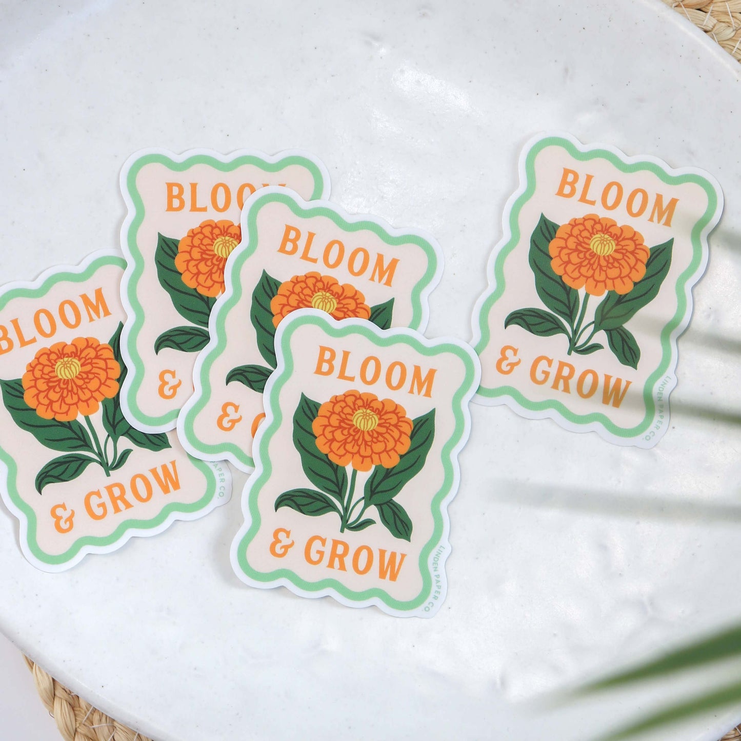 Bloom & Grow | Clear Vinyl Sticker - StickersLinden Paper Co.STK16Misiyo Candle Co