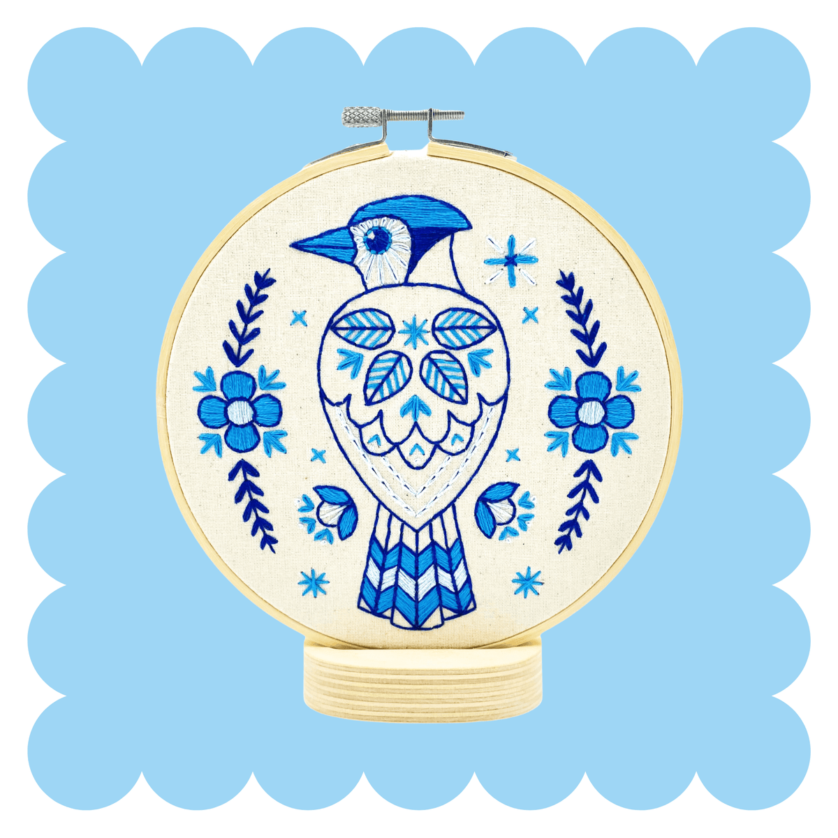 Blue Jay Embroidery Kit - Embroidery KitsHook Line & Tinker CanadabluejayMisiyo Candle Co