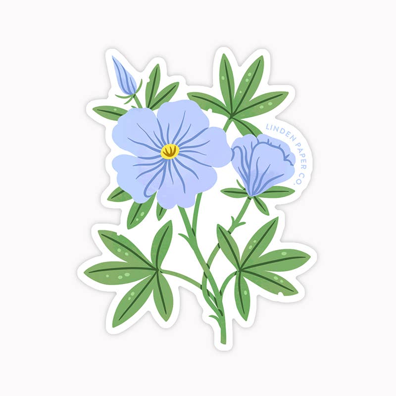 Blue Wildflower Sticker - StickersLinden Paper Co.STK03Misiyo Candle Co