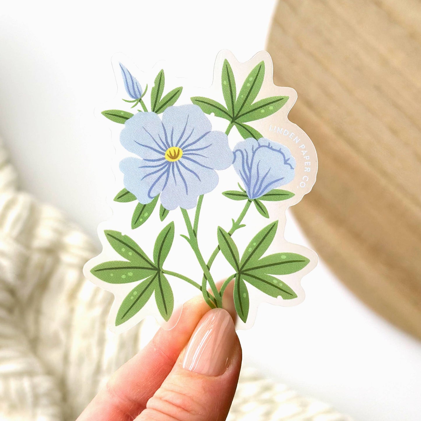 Blue Wildflower Sticker - StickersLinden Paper Co.STK03Misiyo Candle Co