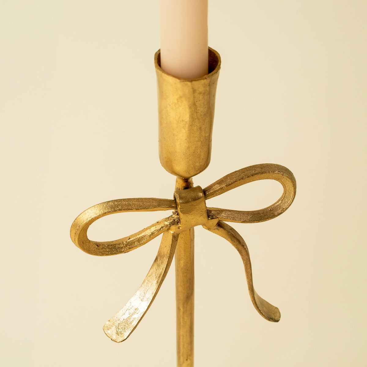 Bow Forged Gold Candlestick - Candle HoldersIndabaMisiyo Candle Co