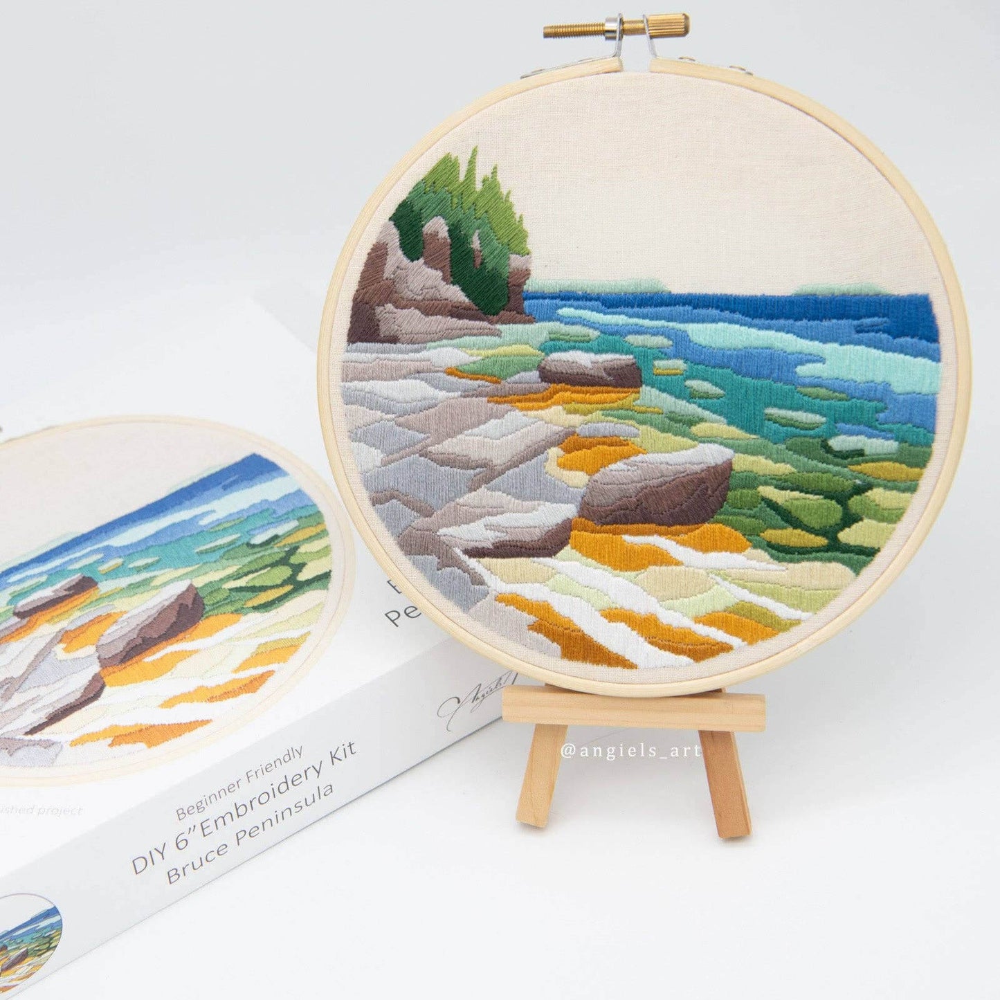 Bruce Peninsula Ontario Embroidery Kit - Embroidery KitsAngiels ArtMisiyo Candle Co