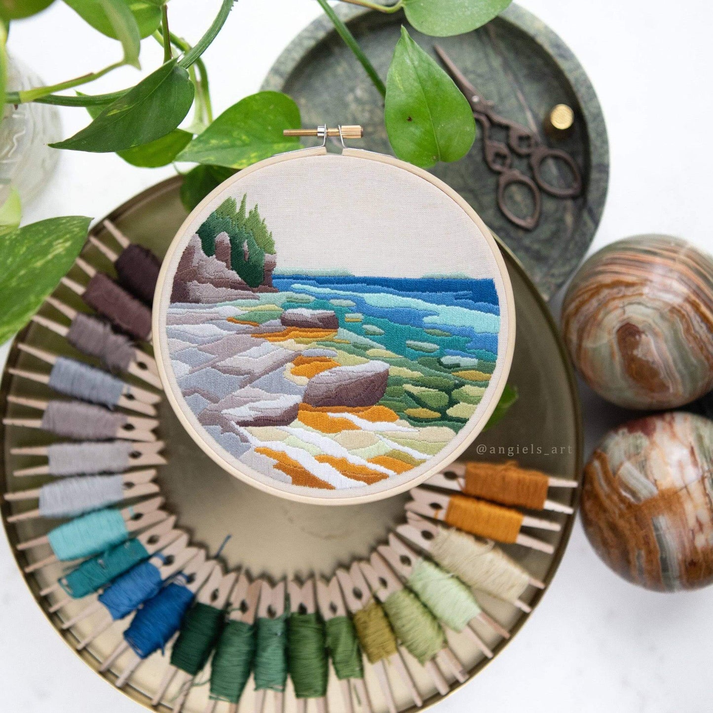 Bruce Peninsula Ontario Embroidery Kit - Embroidery KitsAngiels ArtMisiyo Candle Co