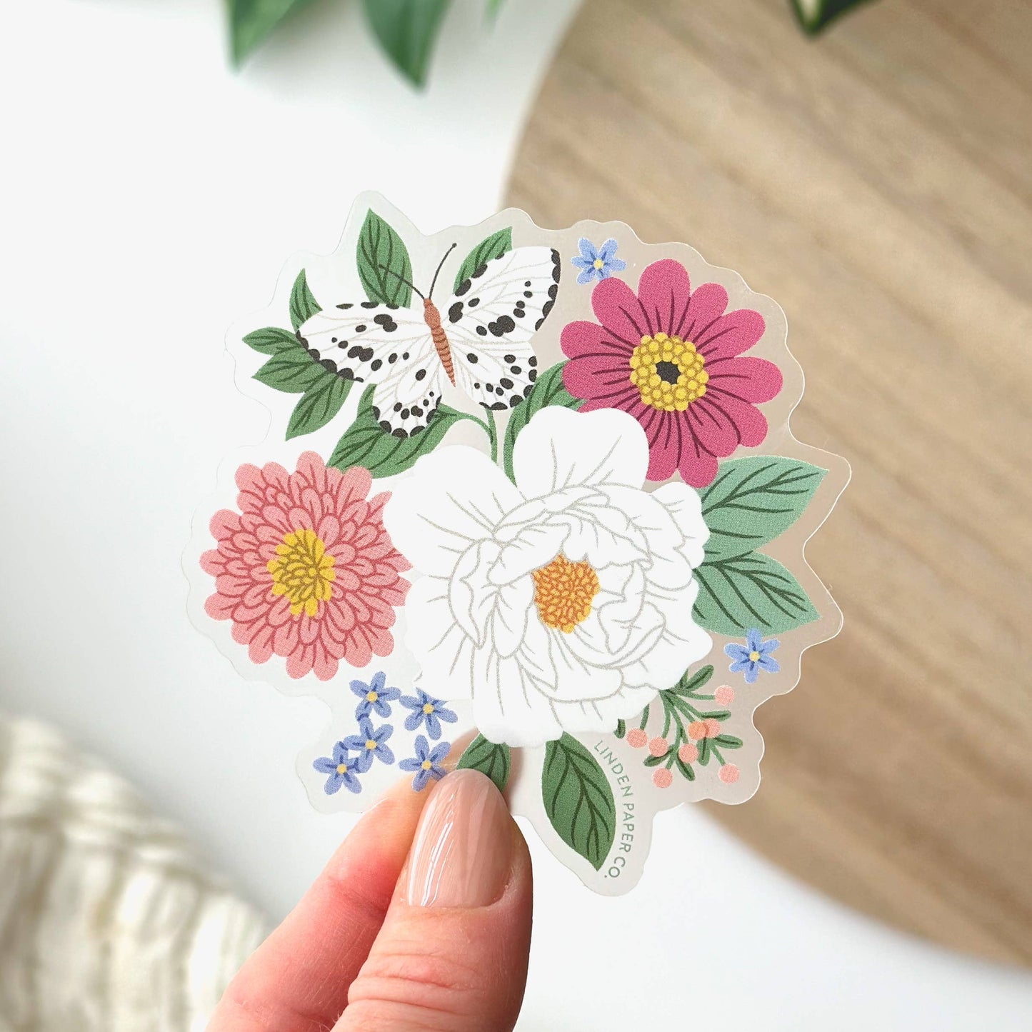 Butterfly Floral Cluster Sticker - StickersLinden Paper Co.STK05Misiyo Candle Co