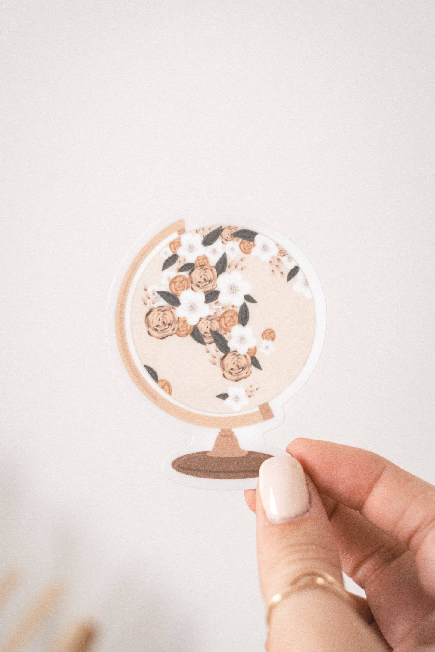 Floral Globe Sticker