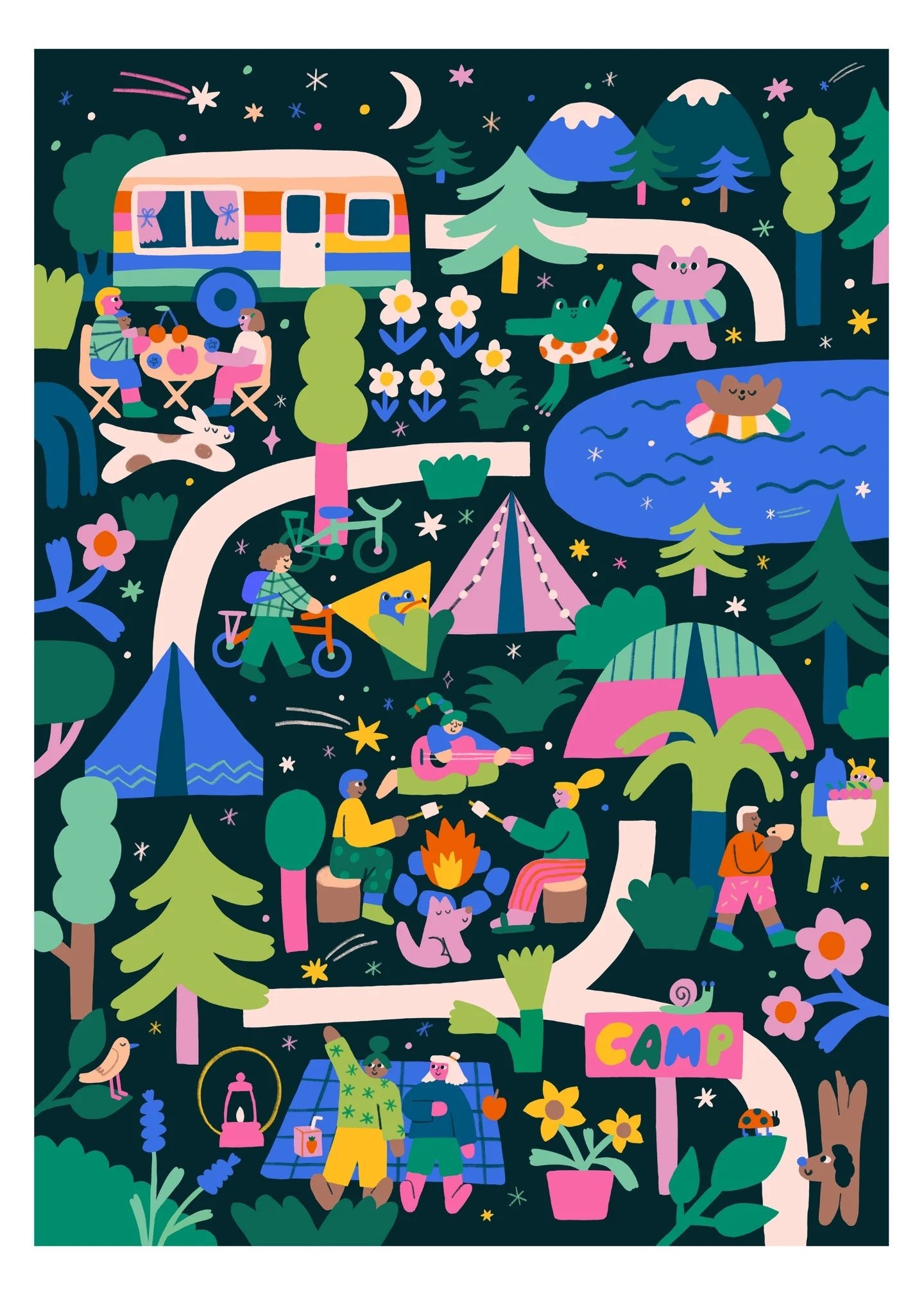 Camp Friendship | 1000-Piece Puzzle | Designed in Canada - PuzzlesHoliyay PuzzlesMisiyo Candle Co
