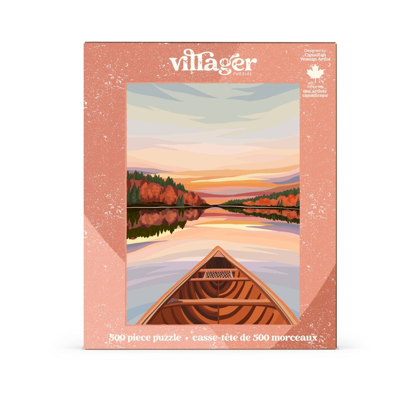 Canoeing at Dawn | 500-Piece Puzzle | Designed in Canada - PuzzlesVillager PuzzlesVPCANO01Misiyo Candle Co