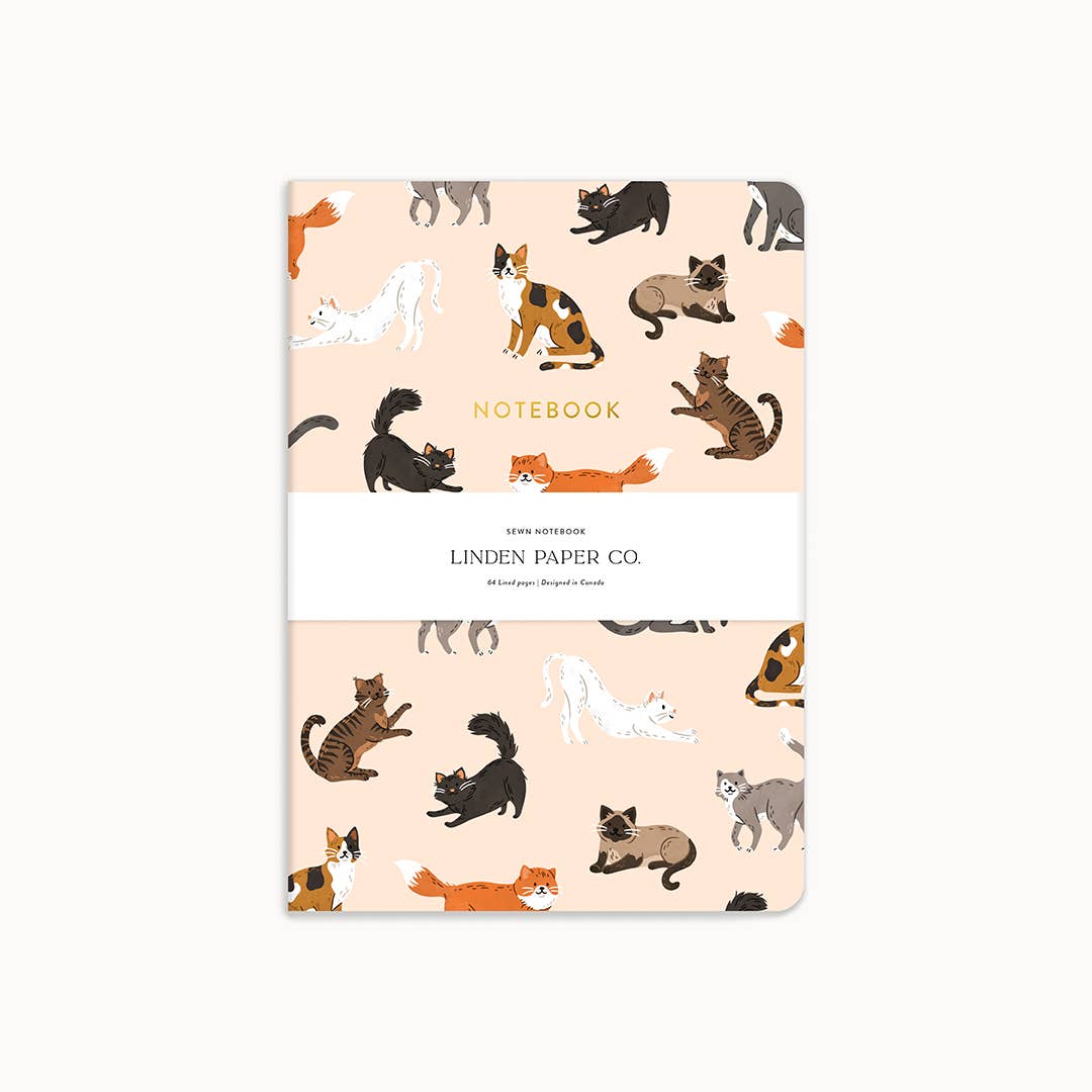 Cats | Sewn Notebook - Notebooks & JournalsLinden Paper Co.NB003Misiyo Candle Co