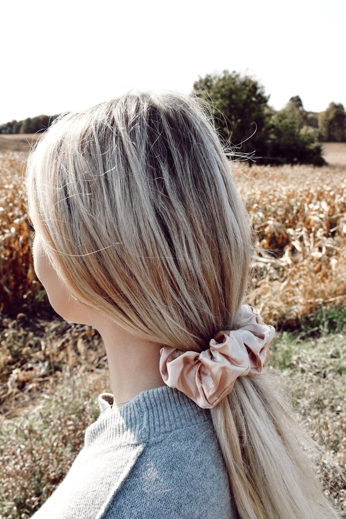 CHAMPAGNE | Mulberry Silk Scrunchie - Hair AccessoriesBeyond ScrunchiesMisiyo Candle Co