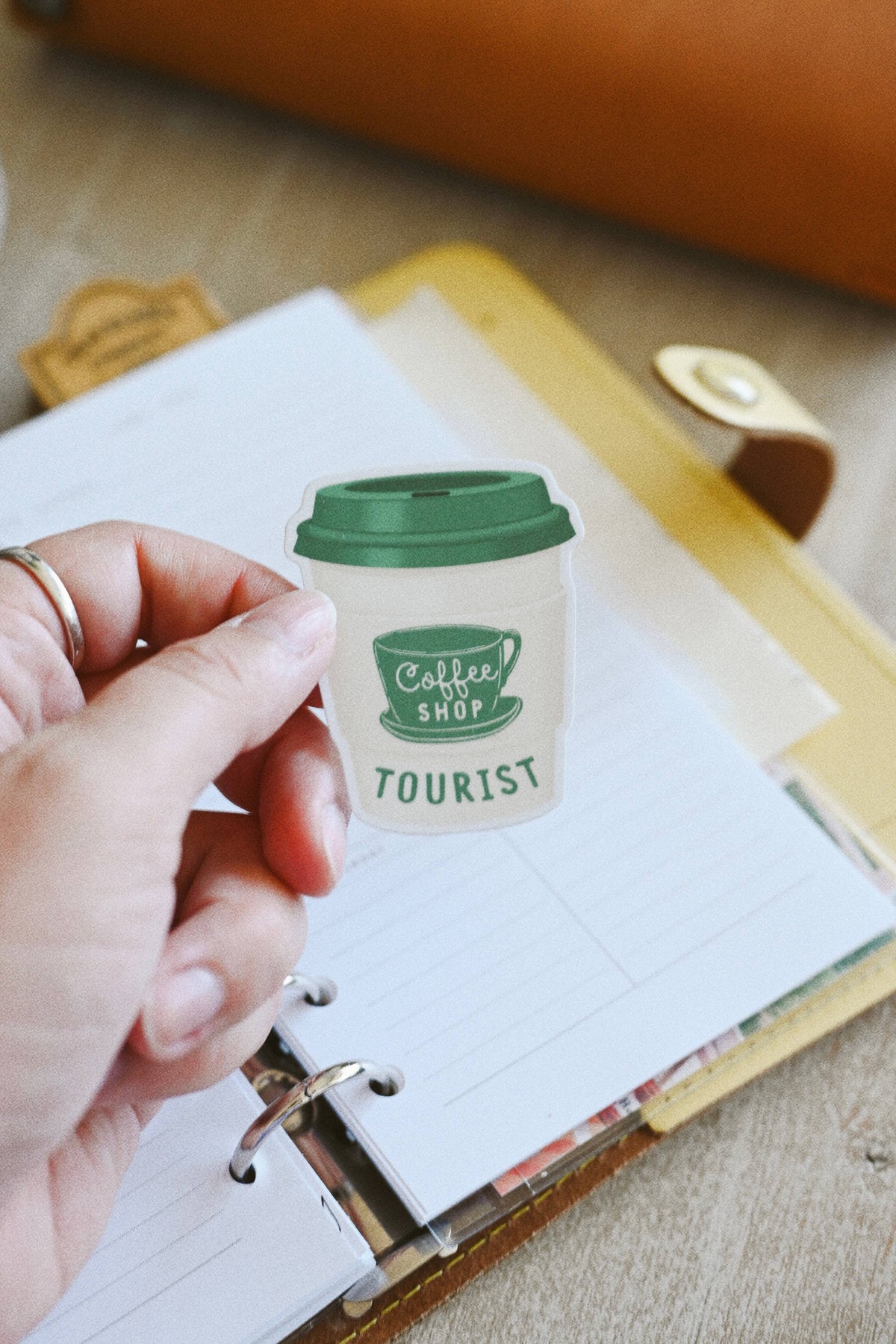 Coffee Shop Tourist | Latte Cup Sticker - StickersSimple WhimsyVS-240Misiyo Candle Co