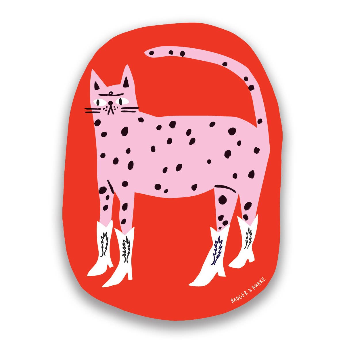 Cowboy Kitty Sticker - StickersBadger & BurkeST34Misiyo Candle Co