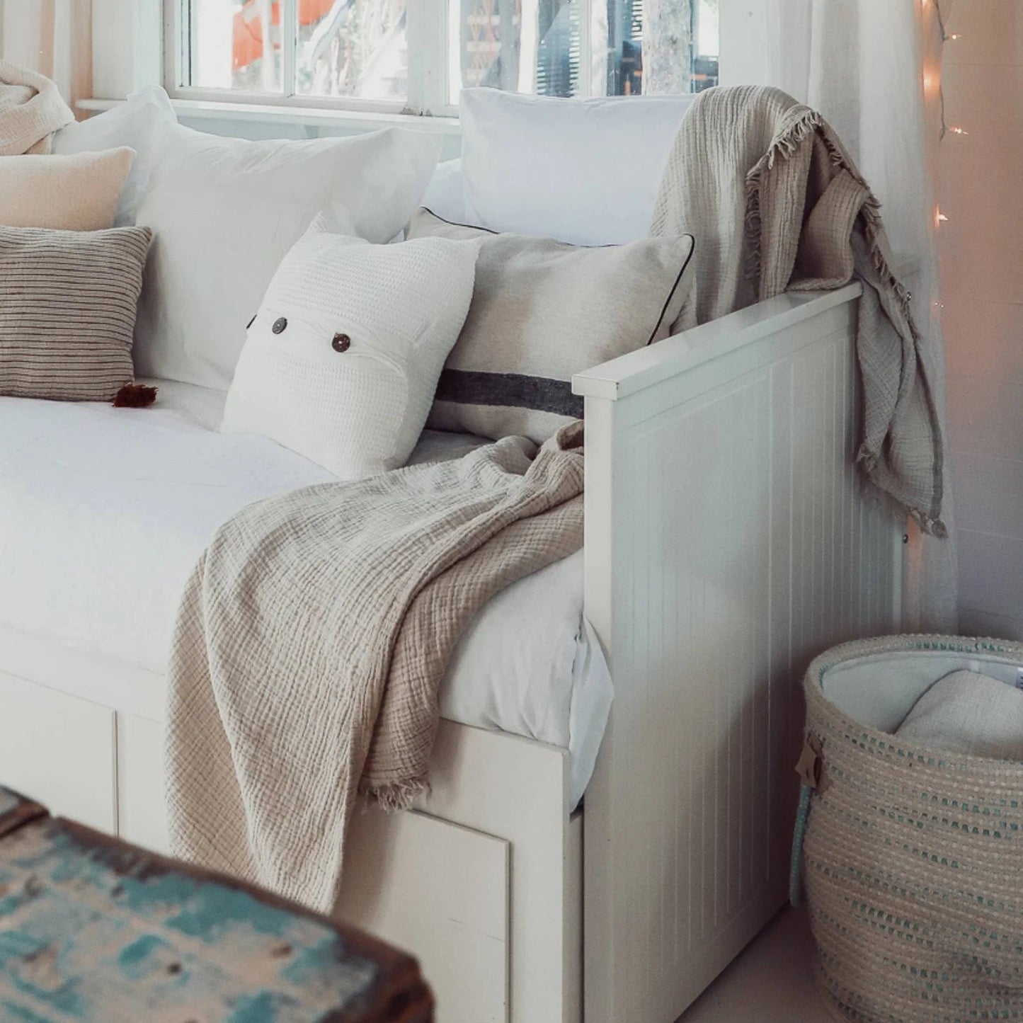 Crinkle Throw Blanket | Turkish Cotton - Blankets & ThrowsPokolokoTHROL11Misiyo Candle Co